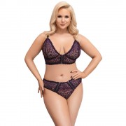 Cottelli Curves Delicate Lace Bralette And Briefs