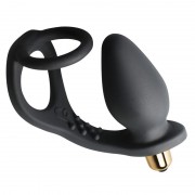 Rocks Off 7 Speed ROZen Cock-ring And Anal Plug Black