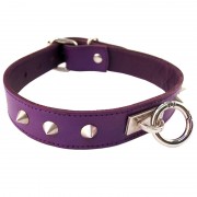 Rouge Garments Purple Studded O-Ring Collar