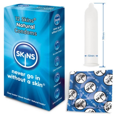Skins Natural Condoms  12 Pack
